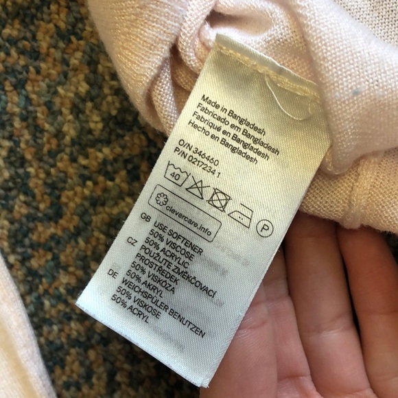 H&M basics blush pink long sleeve - Picture 6 of 6